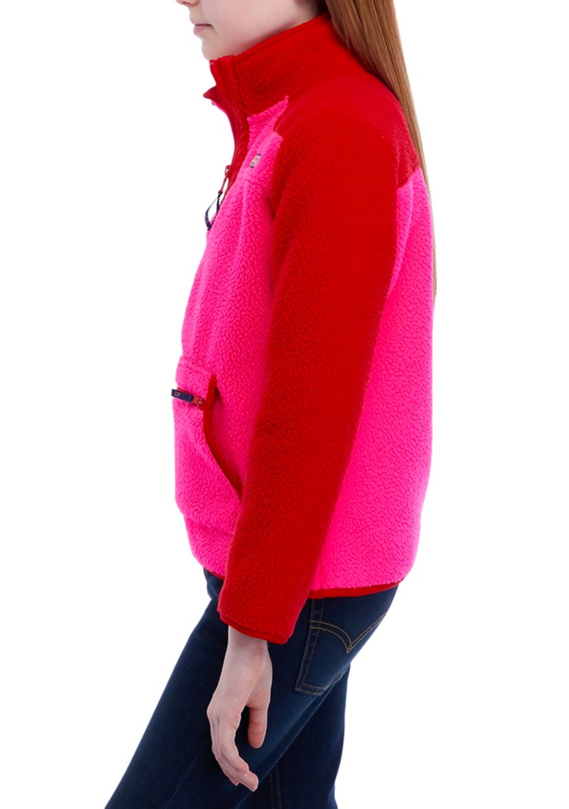 Girls 7-16 Color Blocked Sherpa Pullover