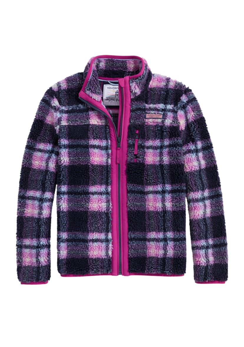 Girls 7-16 Plaid Super Sherpa Jacket