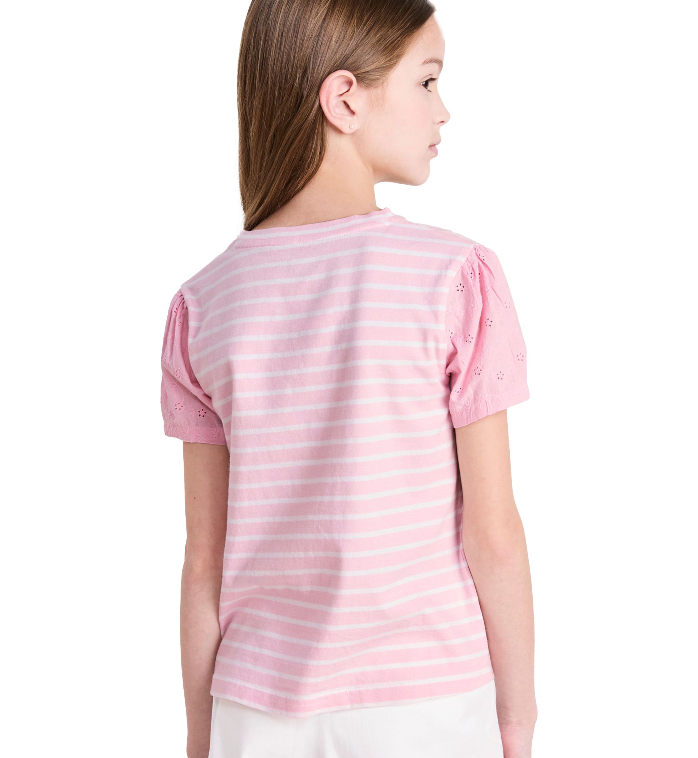 Girls 7-16 Eyelet Sleeve T-Shirt