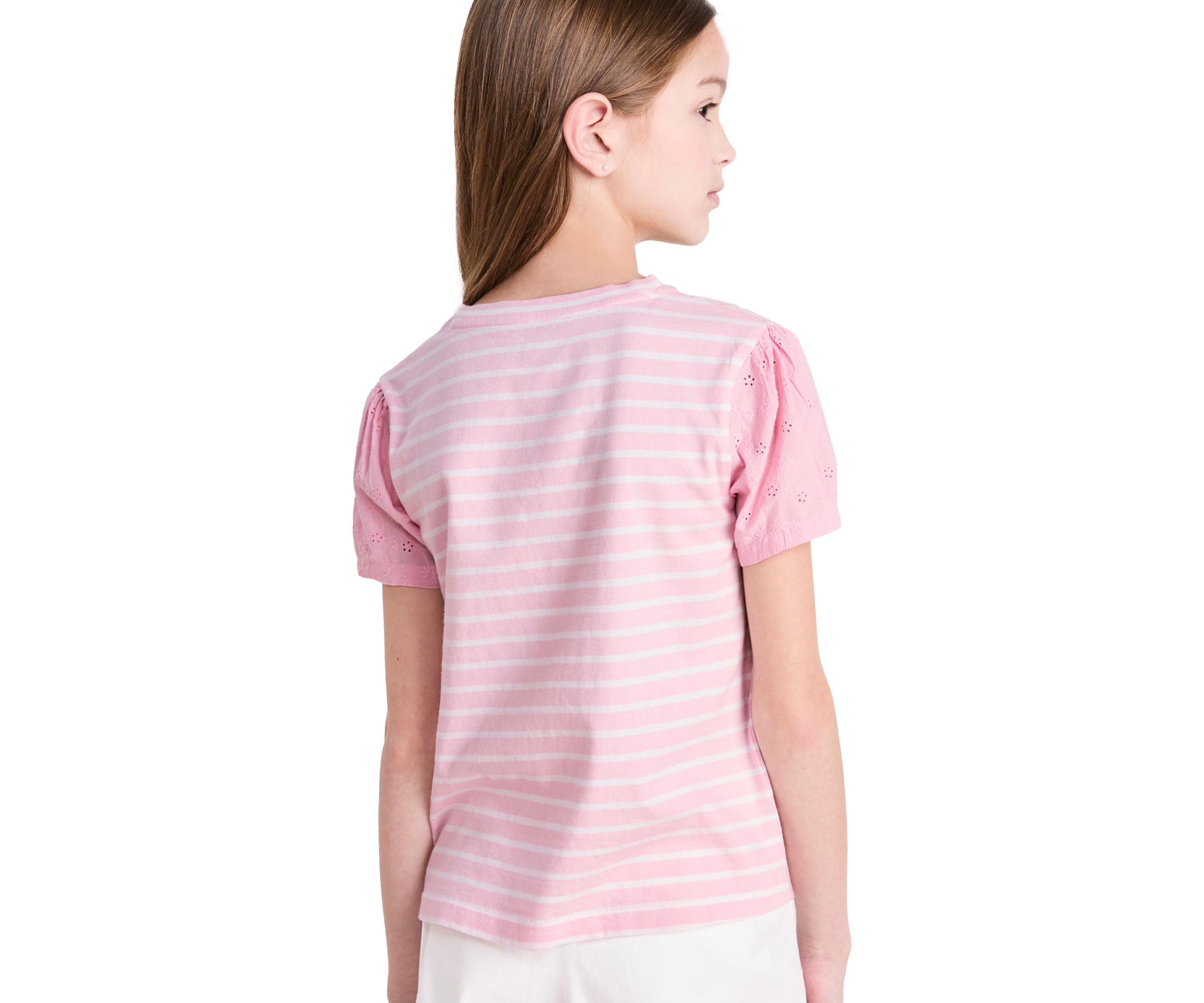Girls 7-16 Eyelet Sleeve T-Shirt