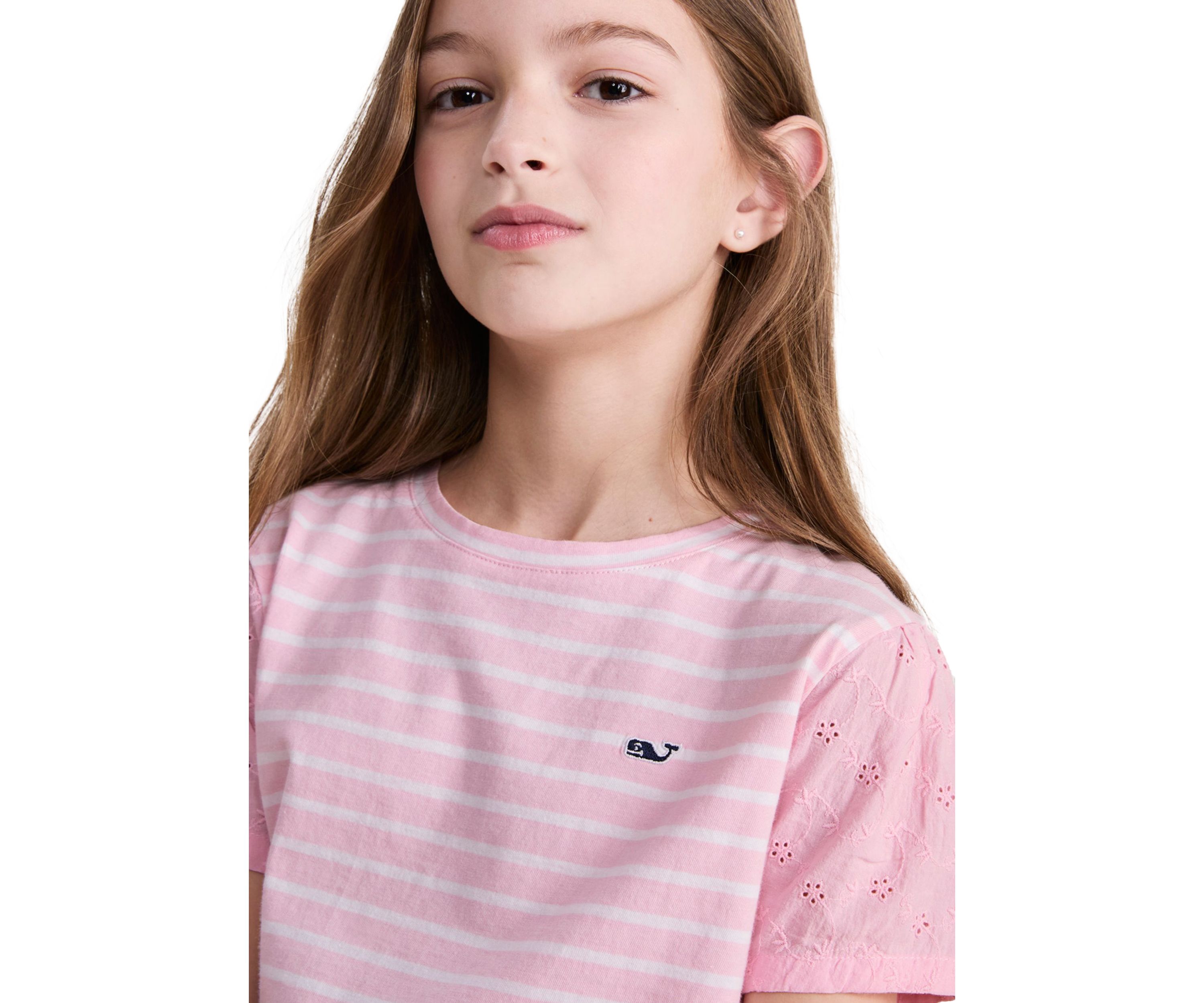 Girls 7-16 Eyelet Sleeve T-Shirt