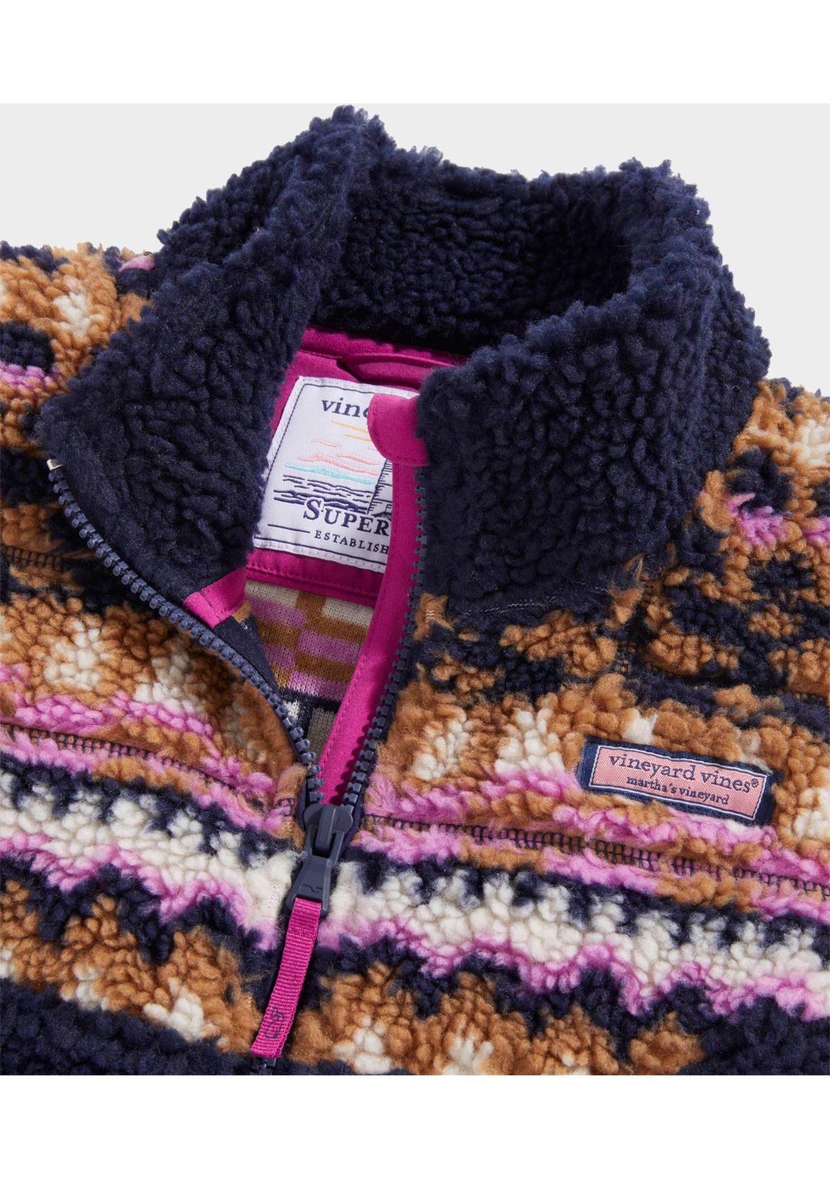 Girls 7-16 Fair Isle Sherpa Super Vest