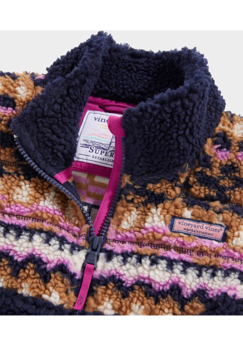 Girls 7-16 Fair Isle Sherpa Super Vest