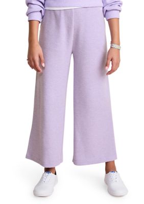 Vineyard Vines Girls 7-16 Waffle Knit Wide Leg Pants, Lilac, Large