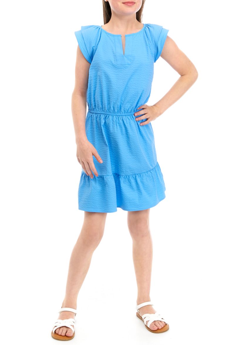 Girls 7-16 Flutter Sleeve Harbor Dress 