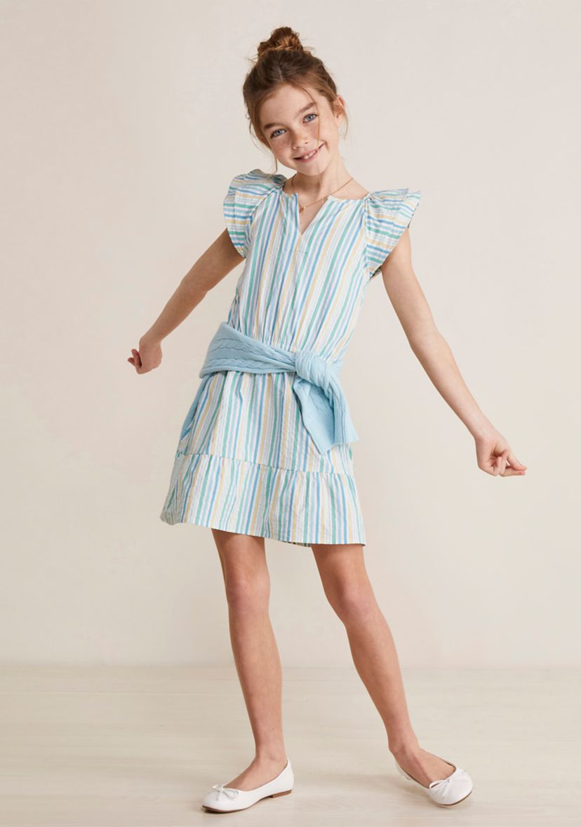 Girls 7-16 Flutter Sleeve Harbor Dress 