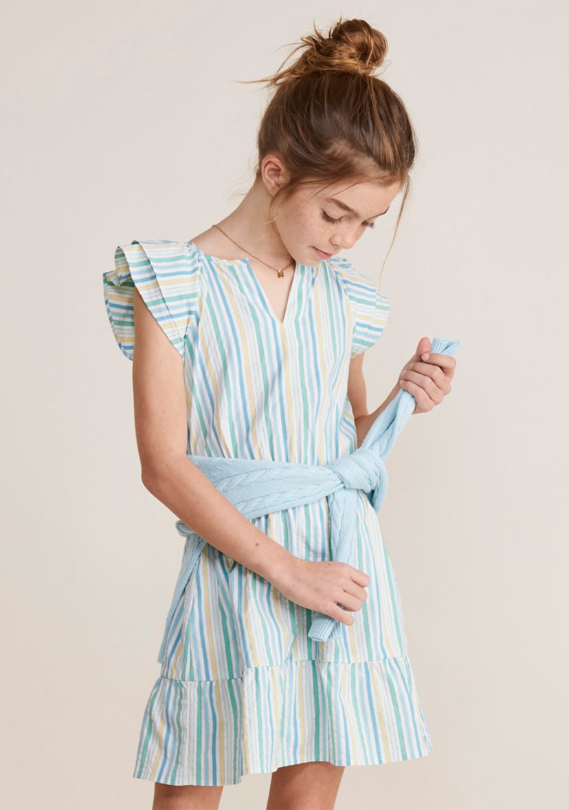 Girls 7-16 Flutter Sleeve Harbor Dress 