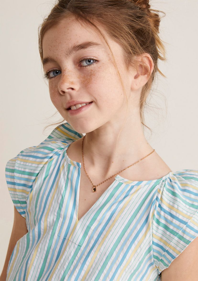 Girls 7-16 Flutter Sleeve Harbor Dress 