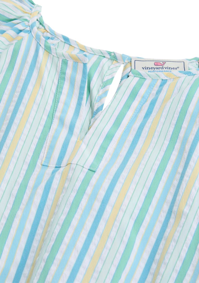 Girls 7-16 Flutter Sleeve Harbor Dress 