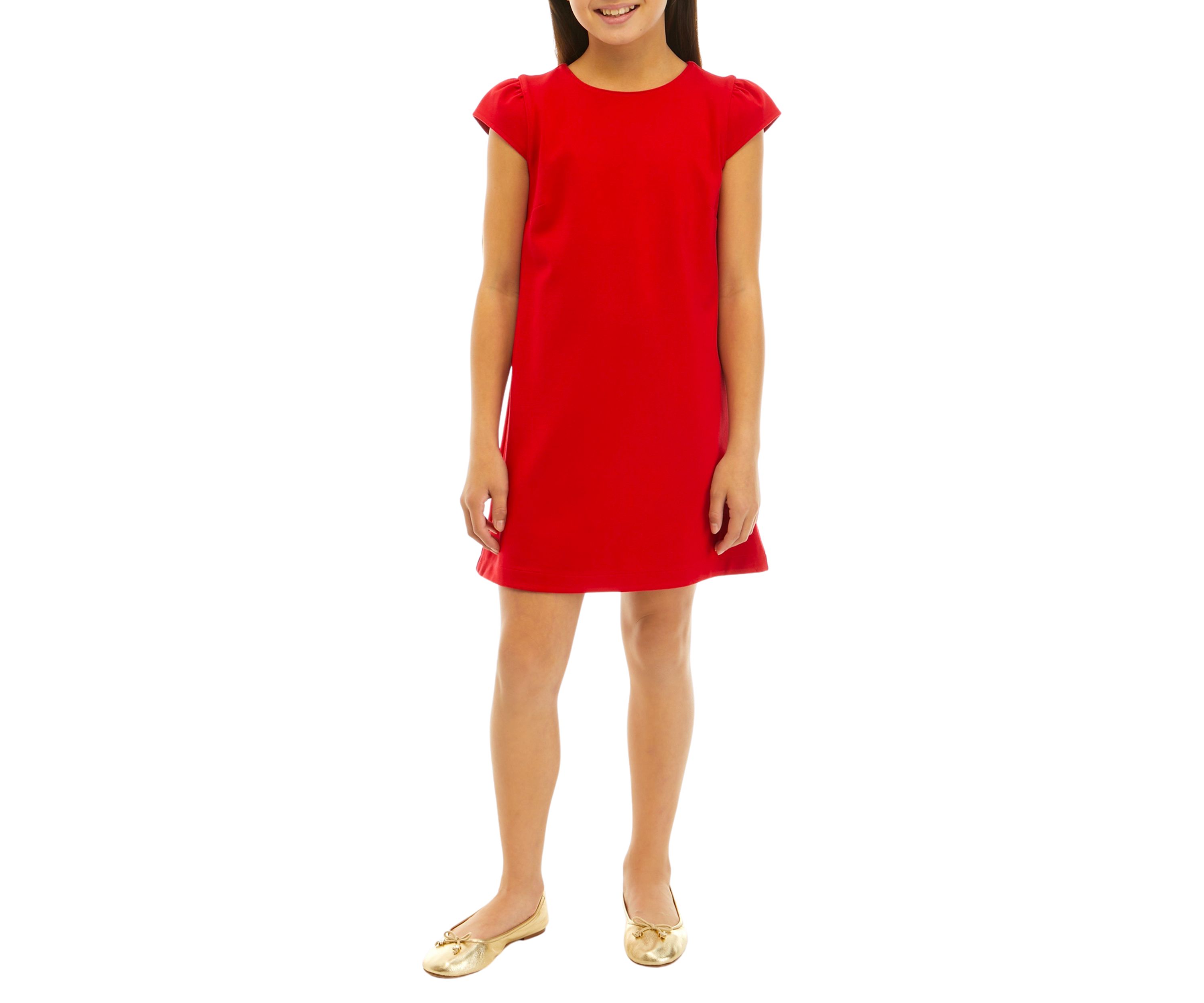 Girls 7-16 Ponte Bow Shift Dress