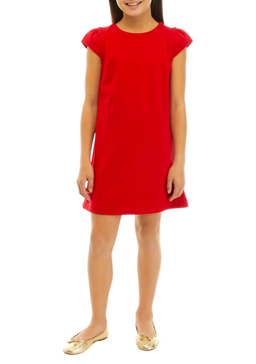 Girls 7-16 Ponte Bow Shift Dress