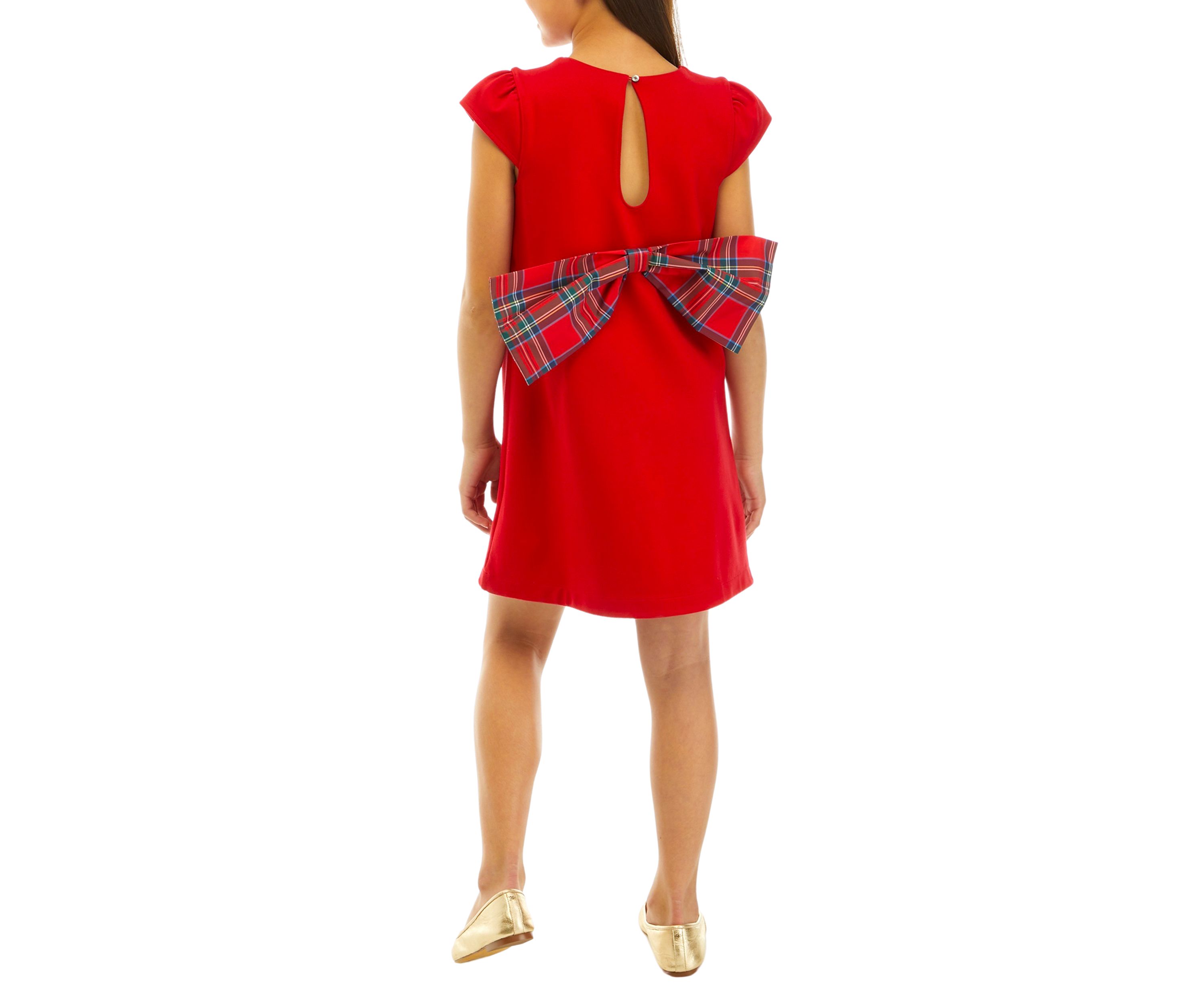 Girls 7-16 Ponte Bow Shift Dress
