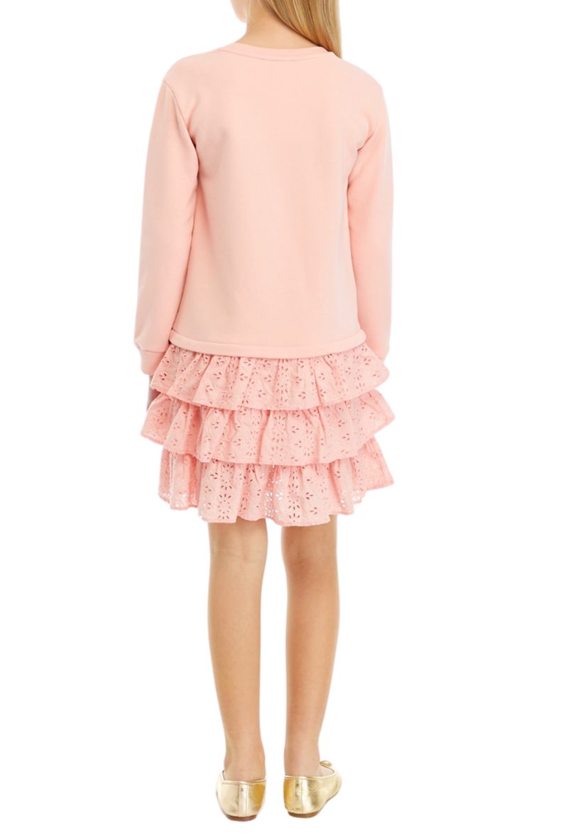 Girls 7-16 Eyelet Sweatshirt Dress