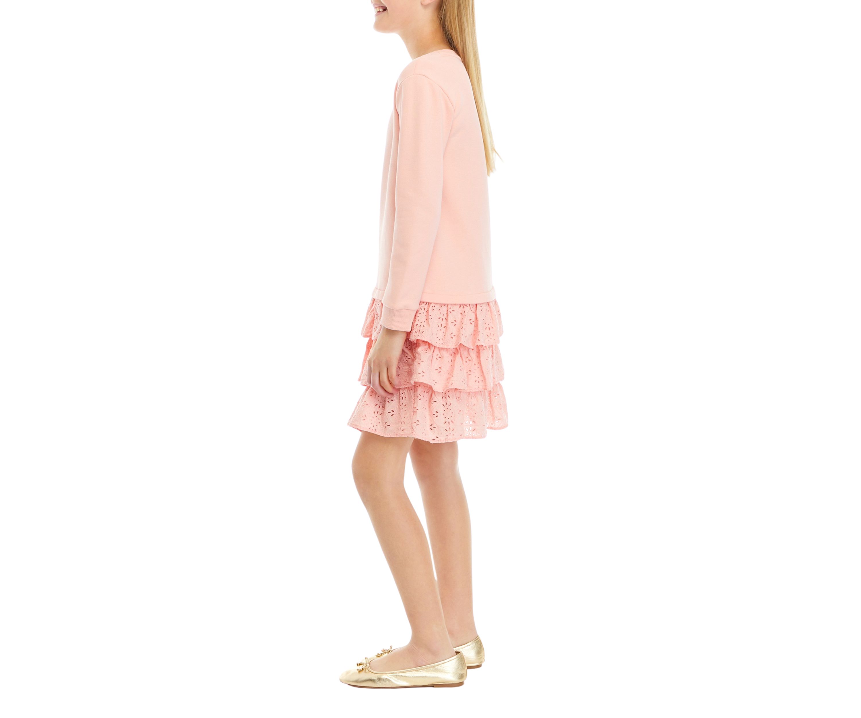 Girls 7-16 Eyelet Sweatshirt Dress