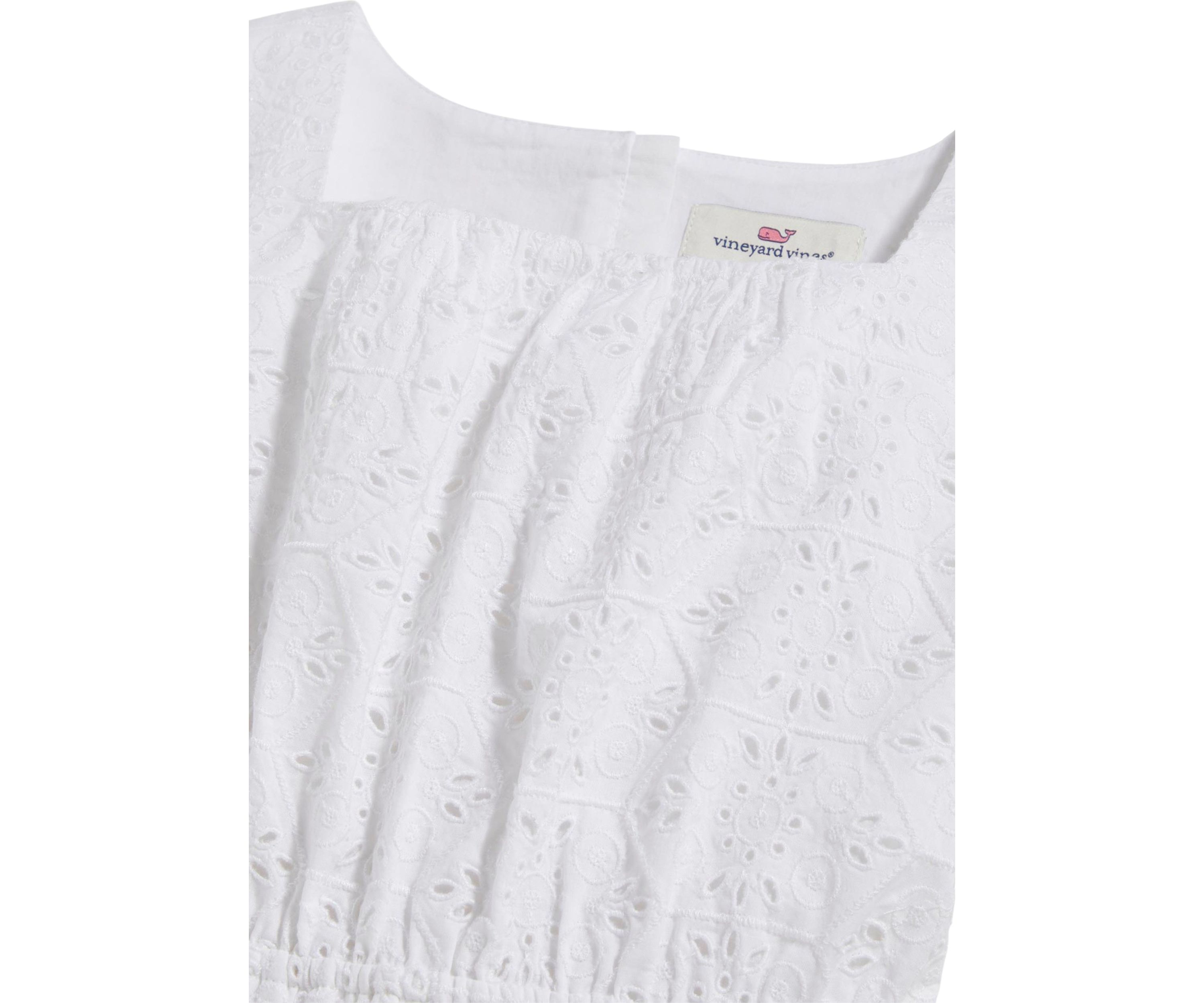 Girls 7-16 Eyelet Puff Sleeve Dress