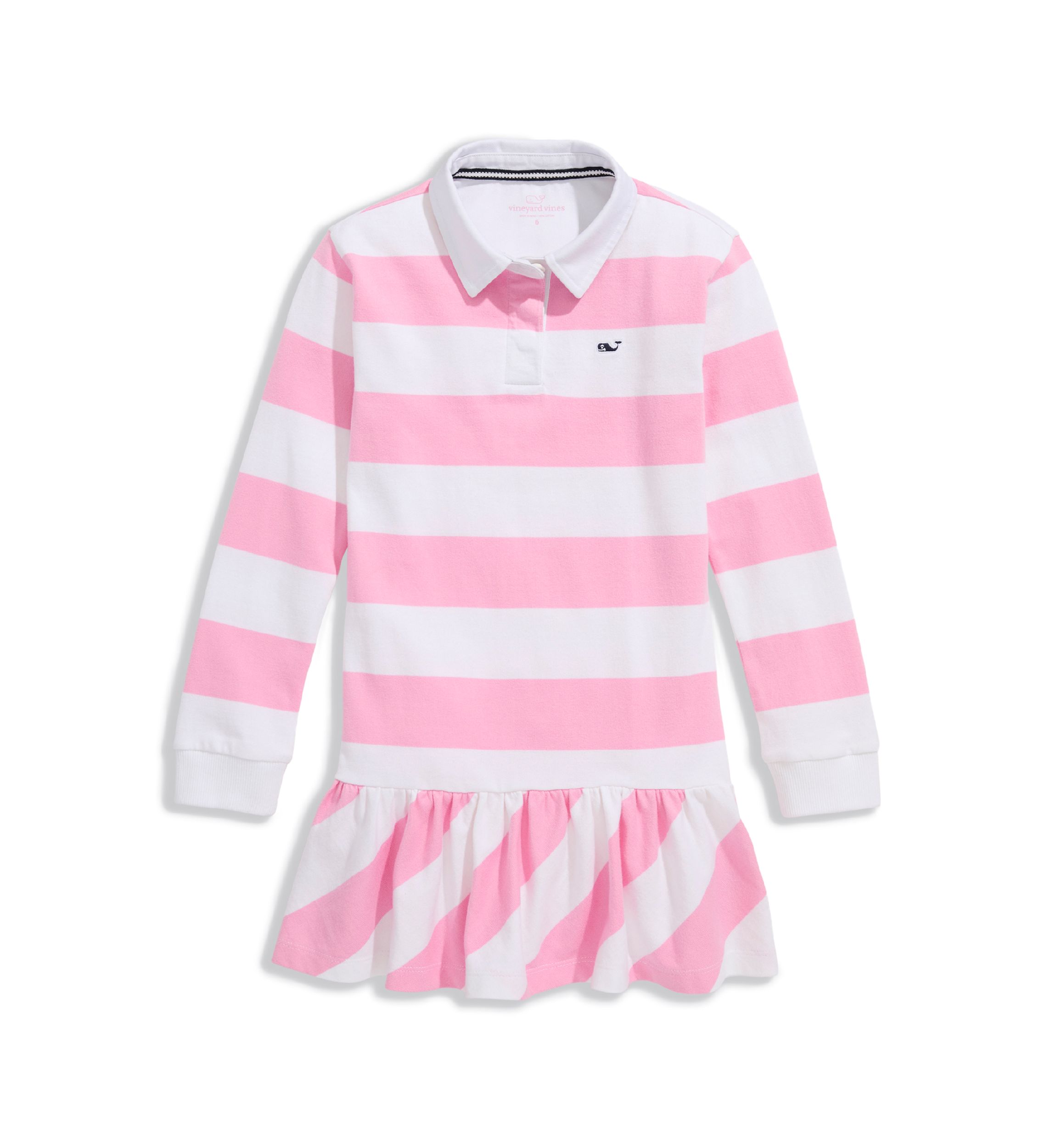 Girls 7-16 Collared Rugby Stripe Dress