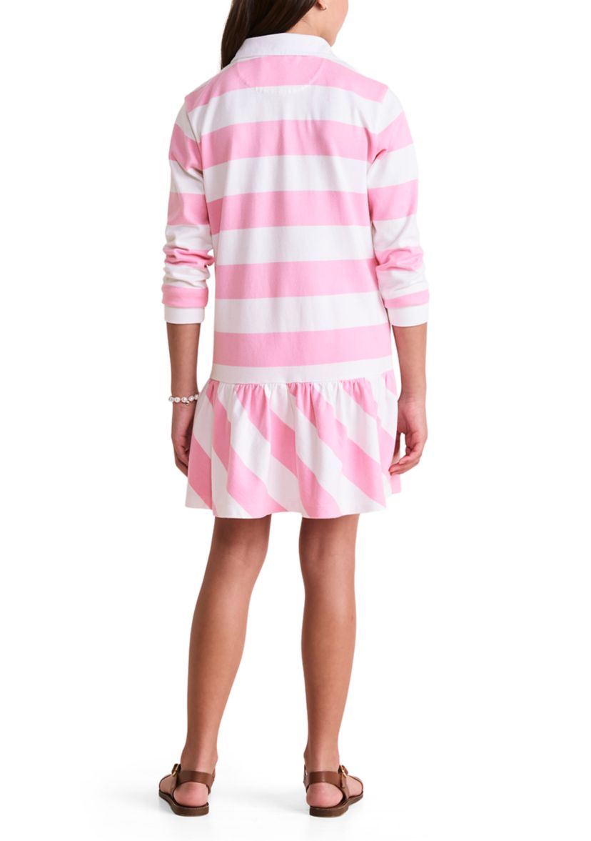 Girls 7-16 Collared Rugby Stripe Dress