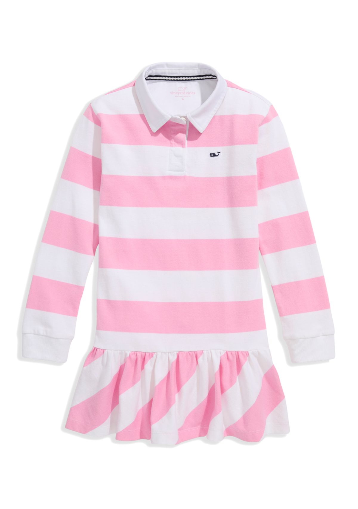 Girls 7-16 Collared Rugby Stripe Dress