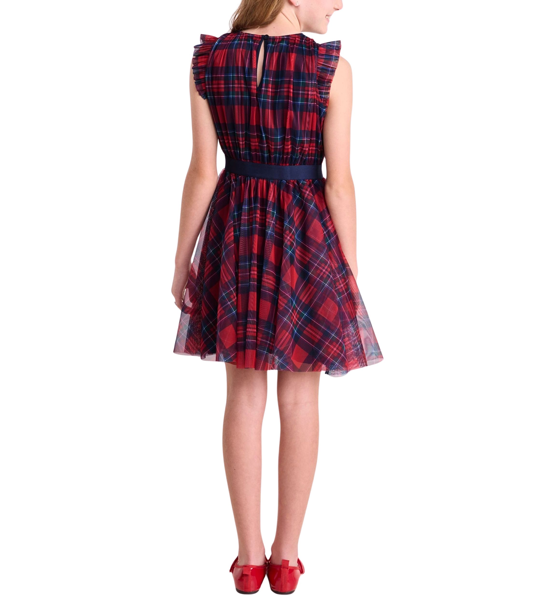 Girls 7-16 Printed Tulle Dress
