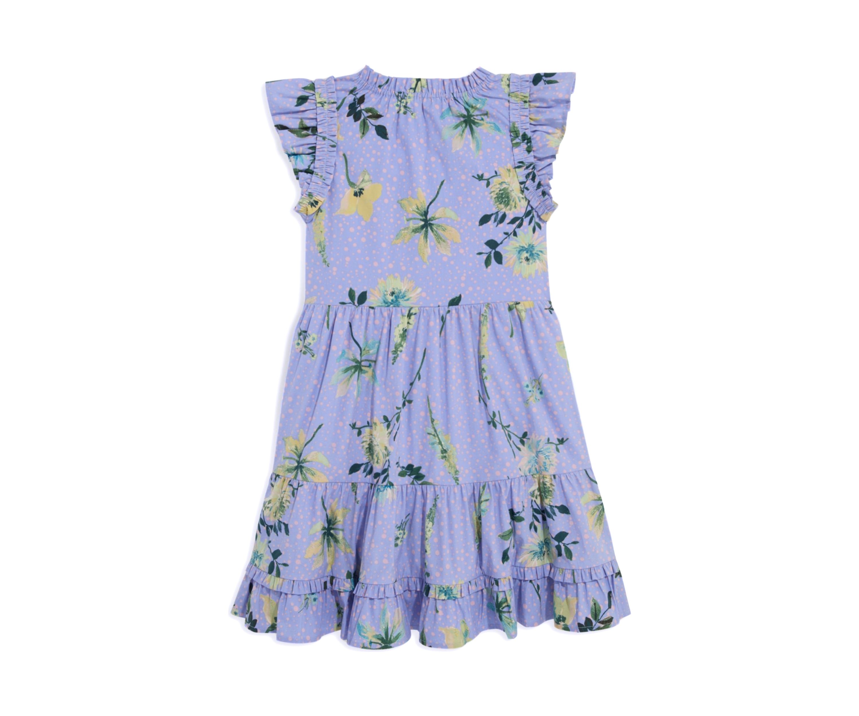 Girls 7-16 Poplin Tiered Printed Dress