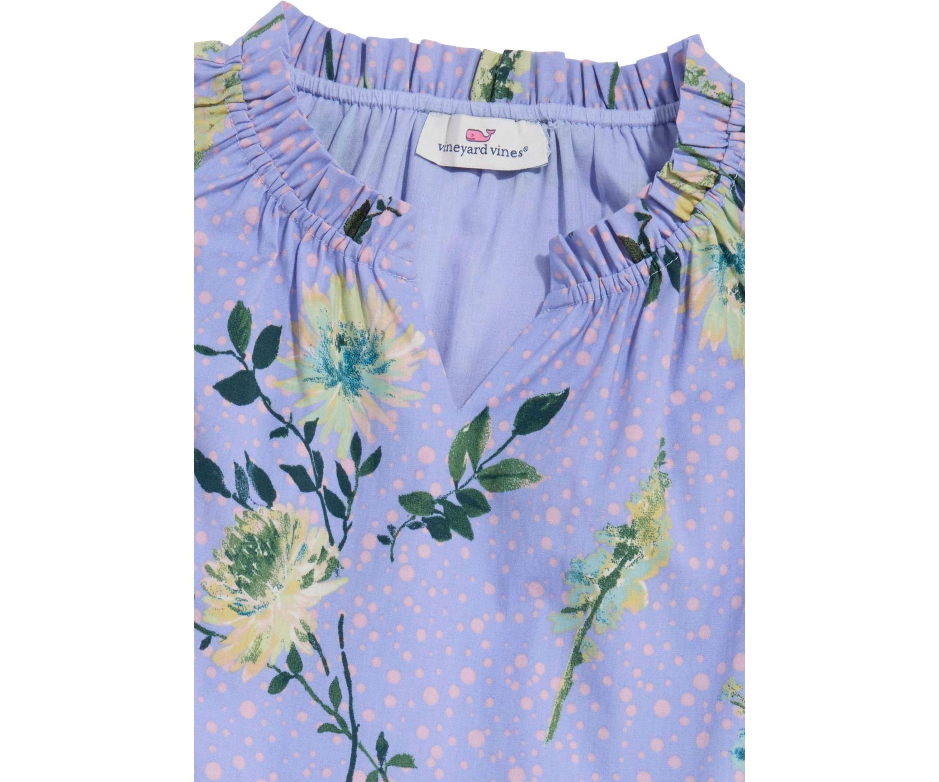 Girls 7-16 Poplin Tiered Printed Dress