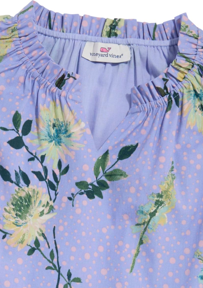 Girls 7-16 Poplin Tiered Printed Dress