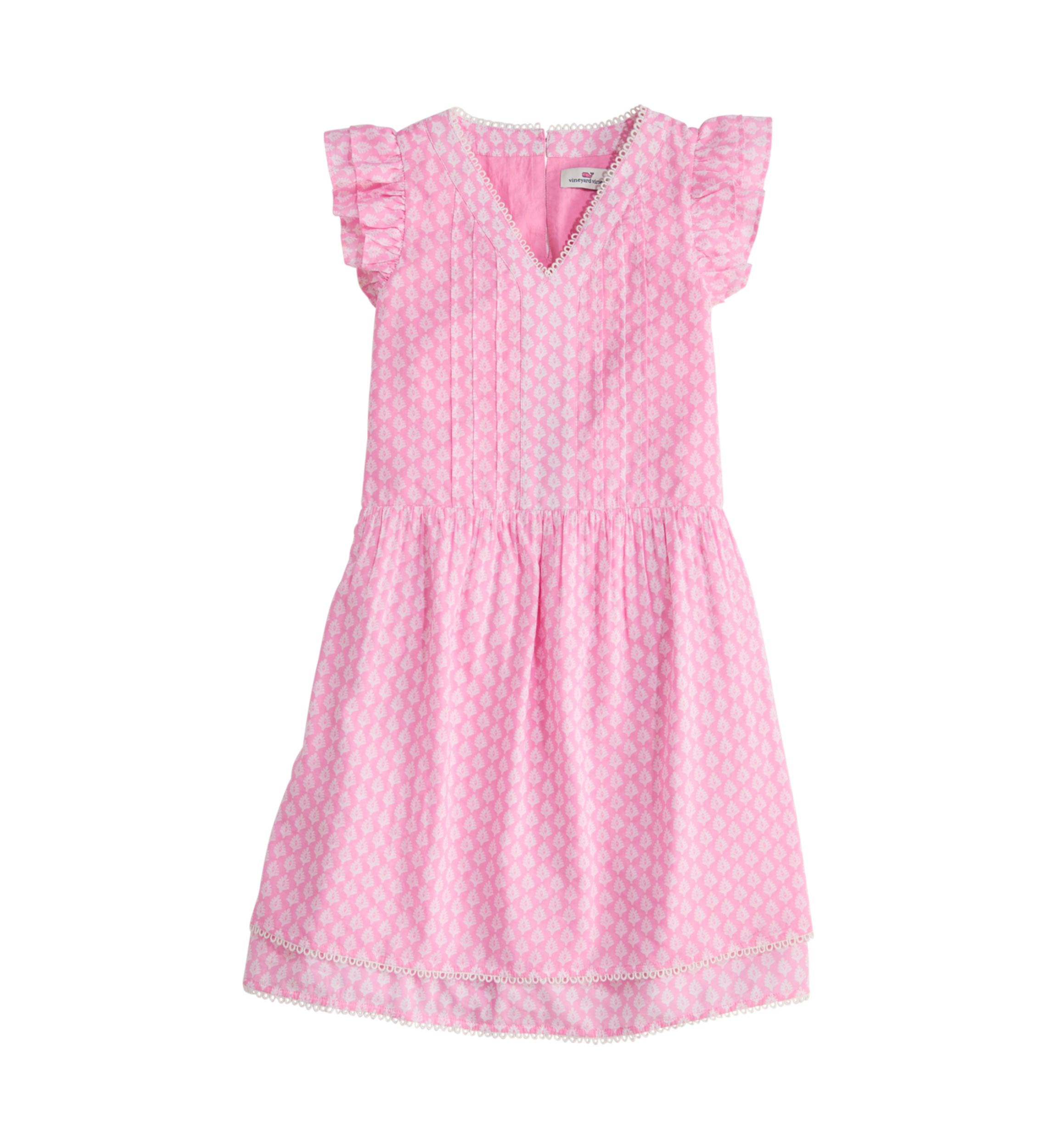 Girls 7-16 Flutter Sleeve Pintuck Dress