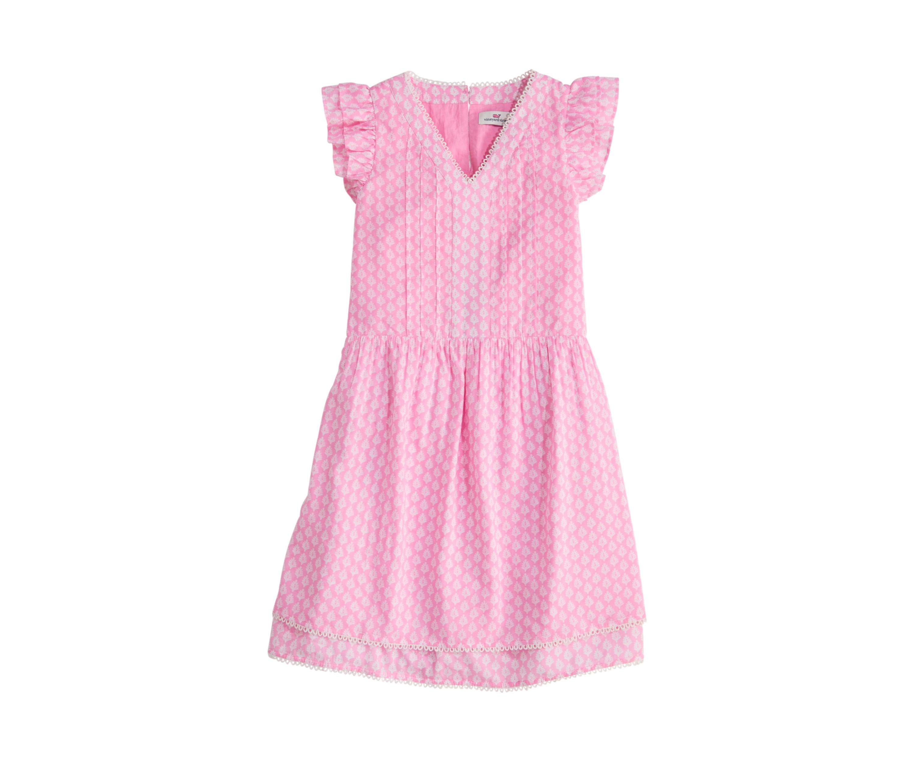 Girls 7-16 Flutter Sleeve Pintuck Dress