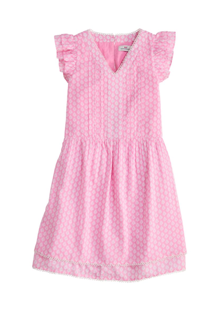 Girls 7-16 Flutter Sleeve Pintuck Dress