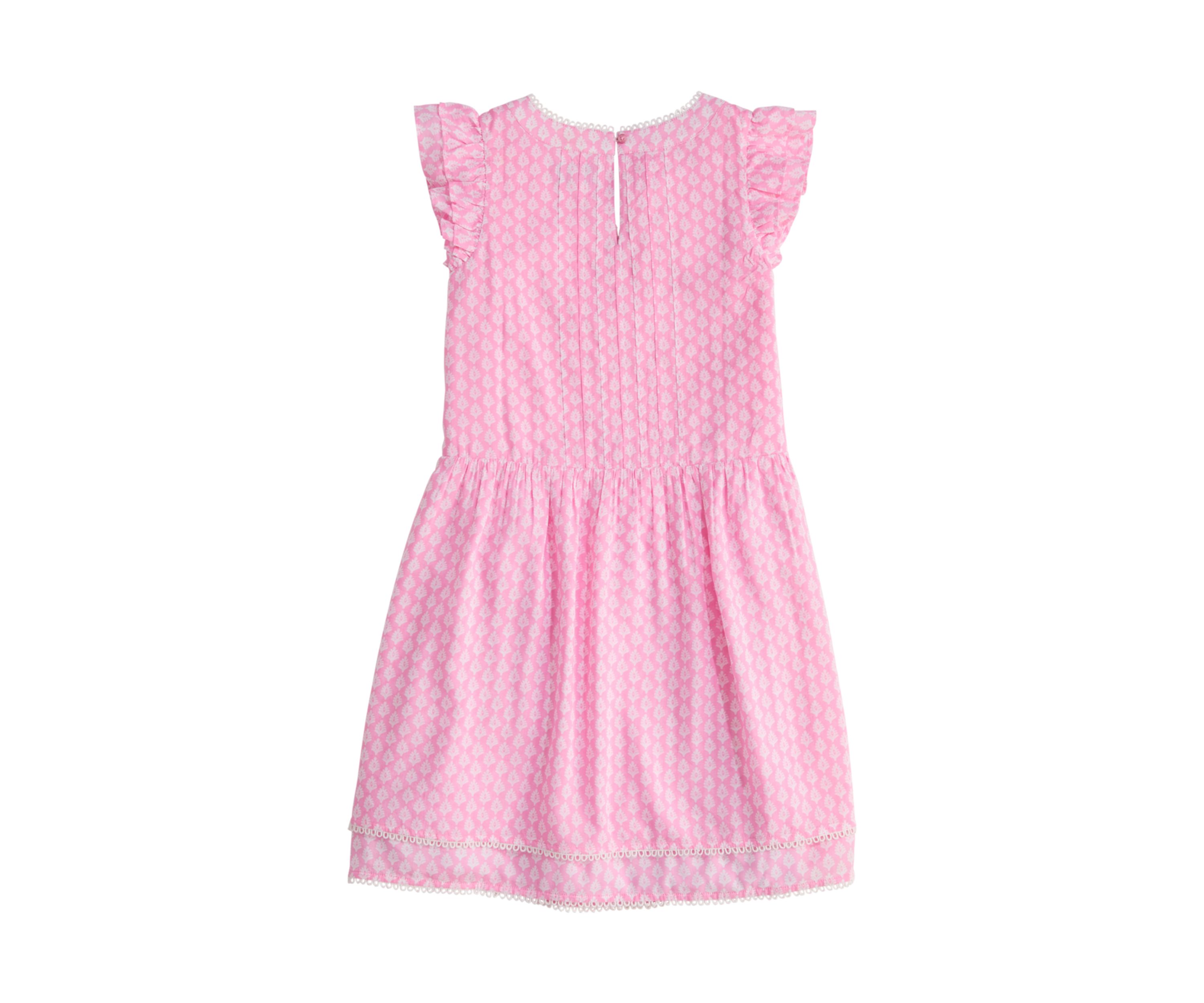 Girls 7-16 Flutter Sleeve Pintuck Dress