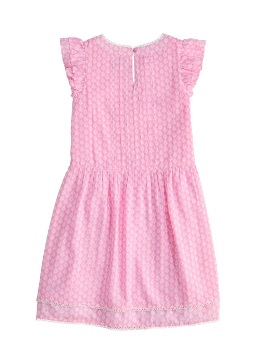 Girls 7-16 Flutter Sleeve Pintuck Dress