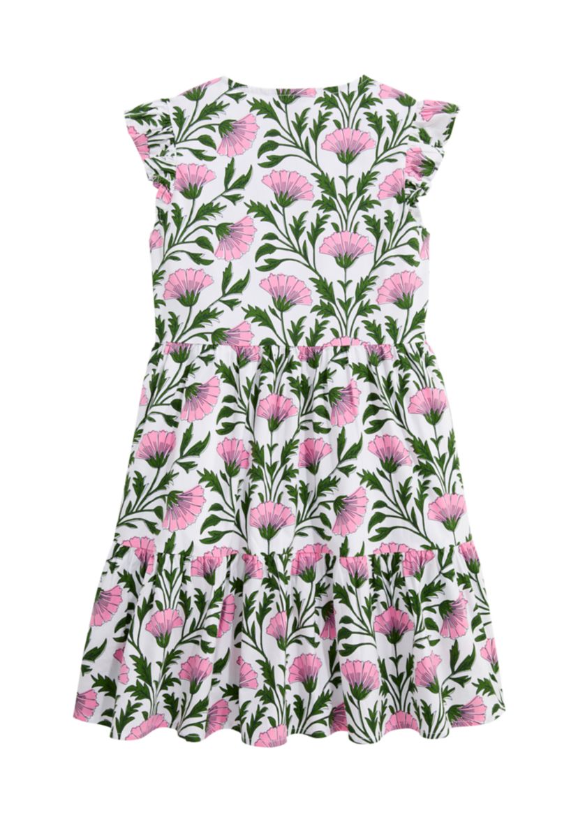 Girls 7-16 Tiered Button Dress