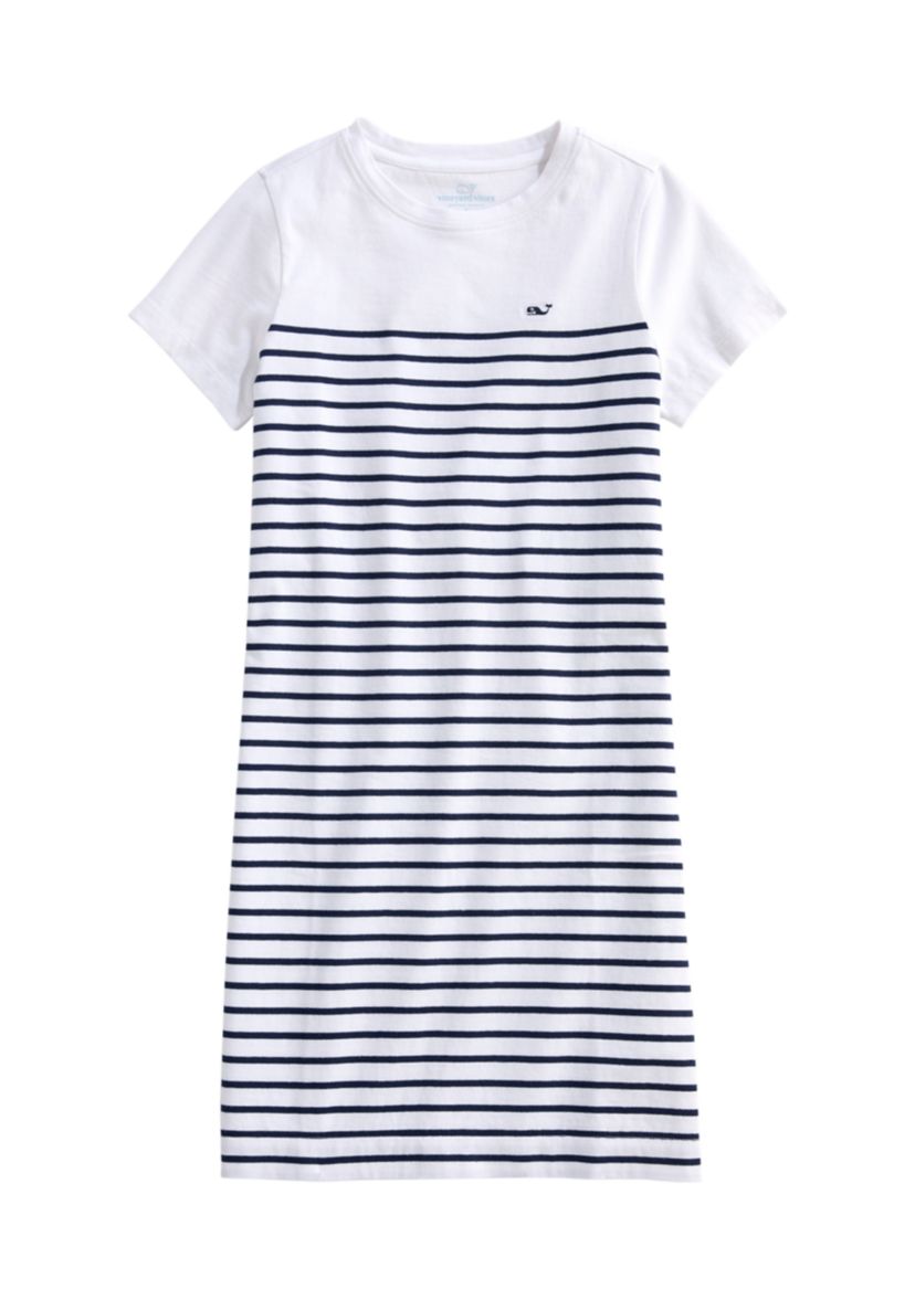 Girls 7-16 Short Sleeve Striped T-Shirt Dress