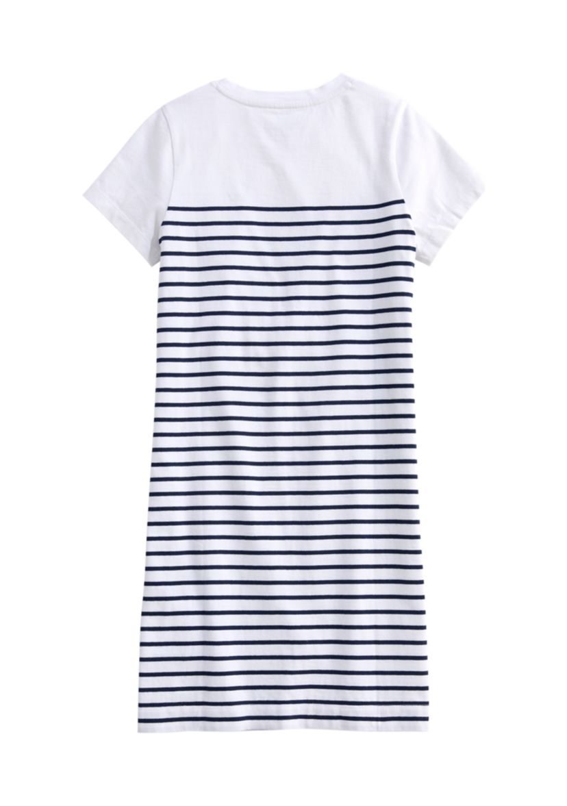 Girls 7-16 Short Sleeve Striped T-Shirt Dress