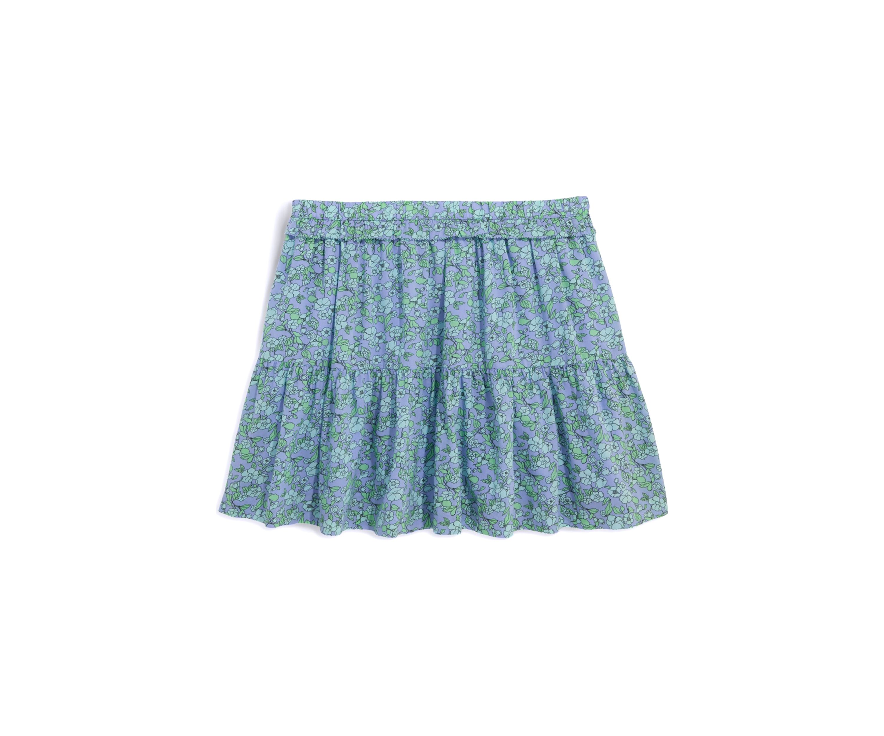 Girls 7-16 Printed Ruffle Tiered Skirt