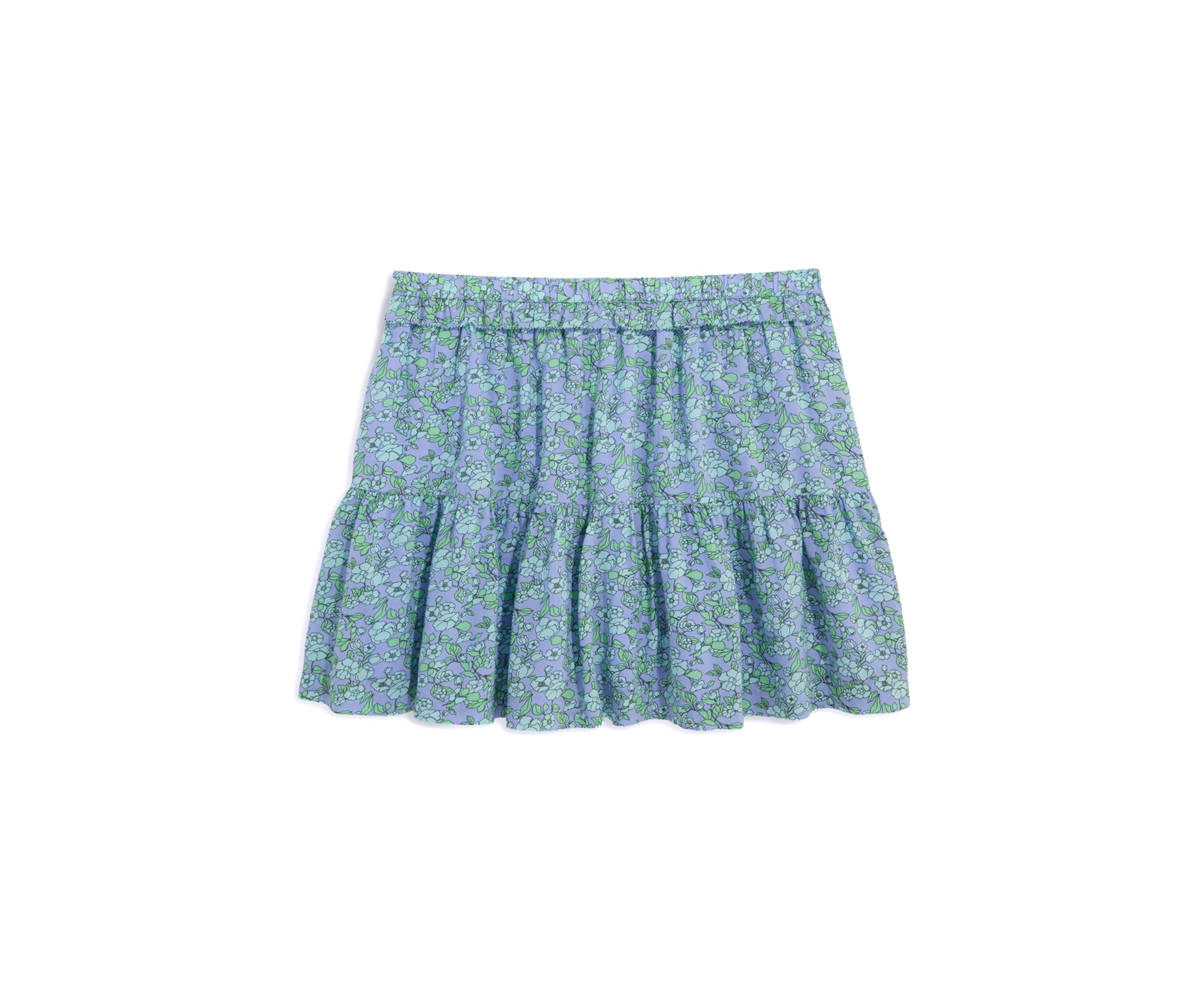 Girls 7-16 Printed Ruffle Tiered Skirt