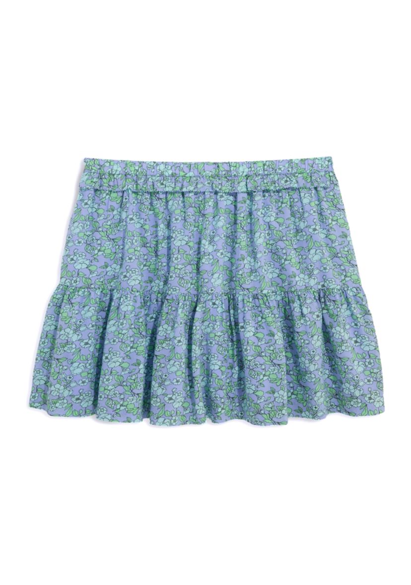 Girls 7-16 Printed Ruffle Tiered Skirt