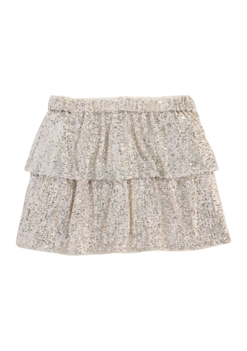 Girls 7-16 Tiered Sequin Skirt