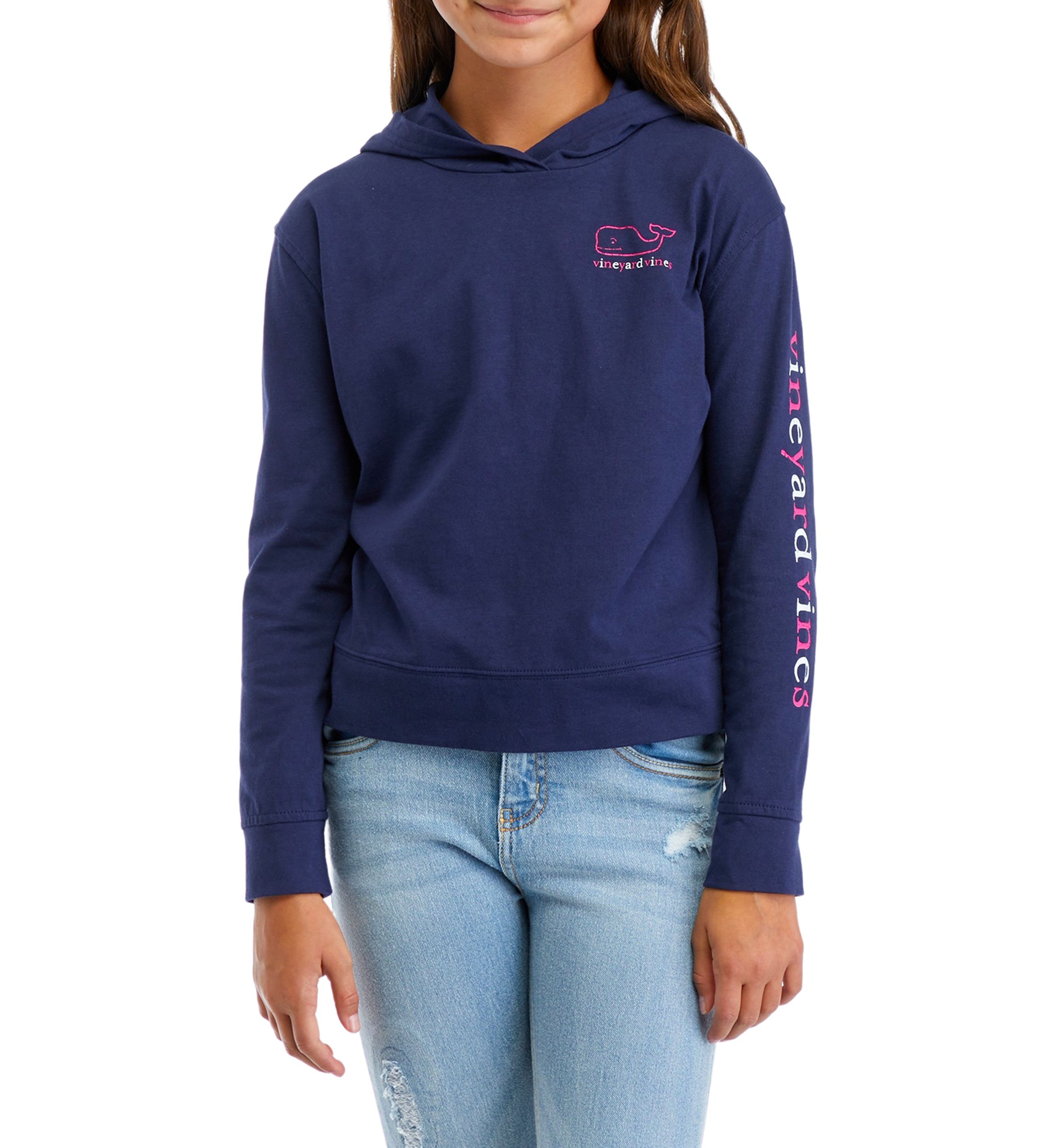 Girls 7-16 Graphic Hooded Long Sleeve T-Shirt