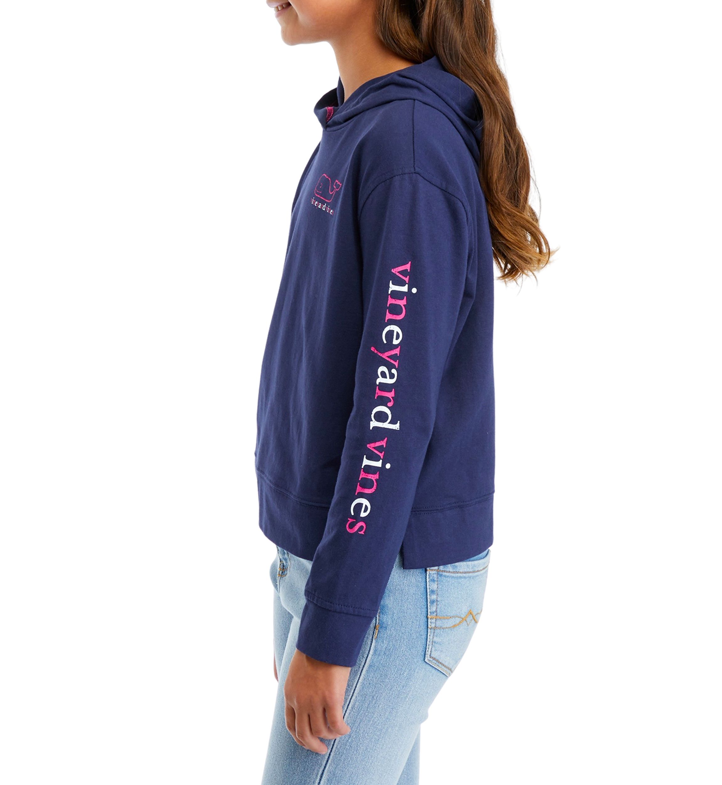 Girls 7-16 Graphic Hooded Long Sleeve T-Shirt