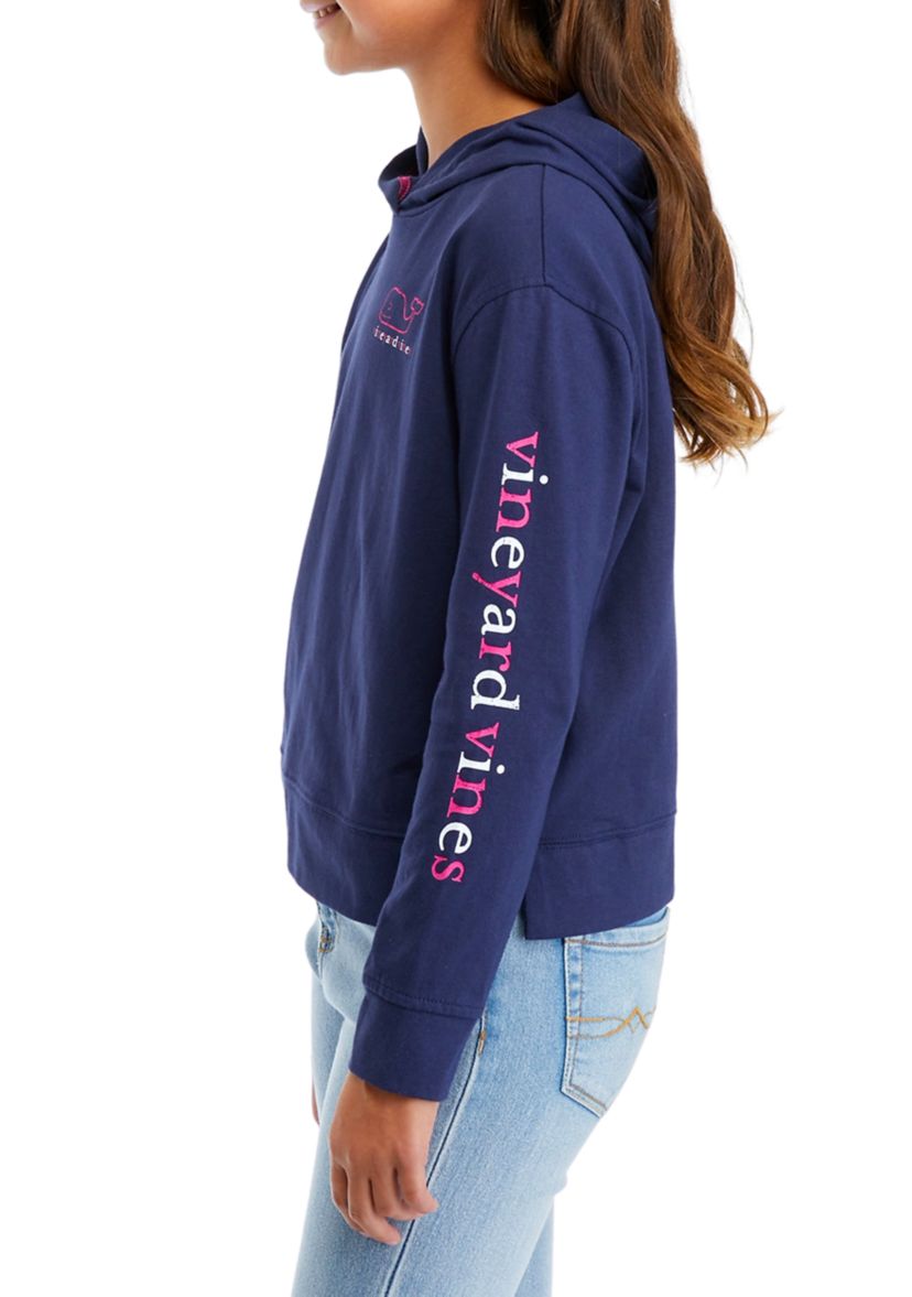 Girls 7-16 Graphic Hooded Long Sleeve T-Shirt
