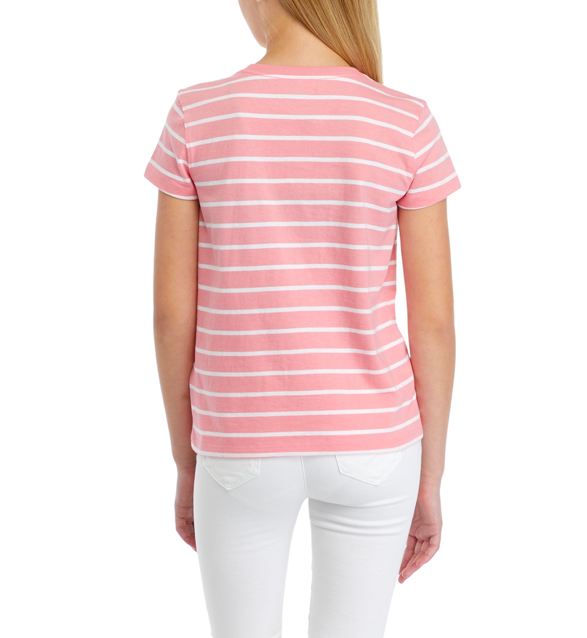 Girls 7-16 Striped Whale Short Sleeve T-Shirt