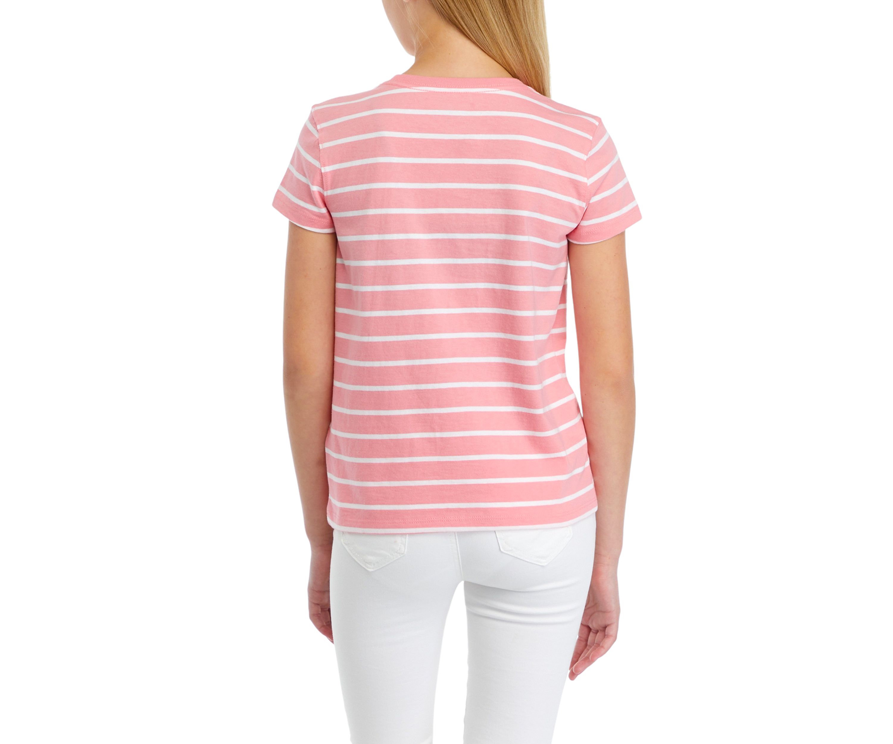Girls 7-16 Striped Whale Short Sleeve T-Shirt