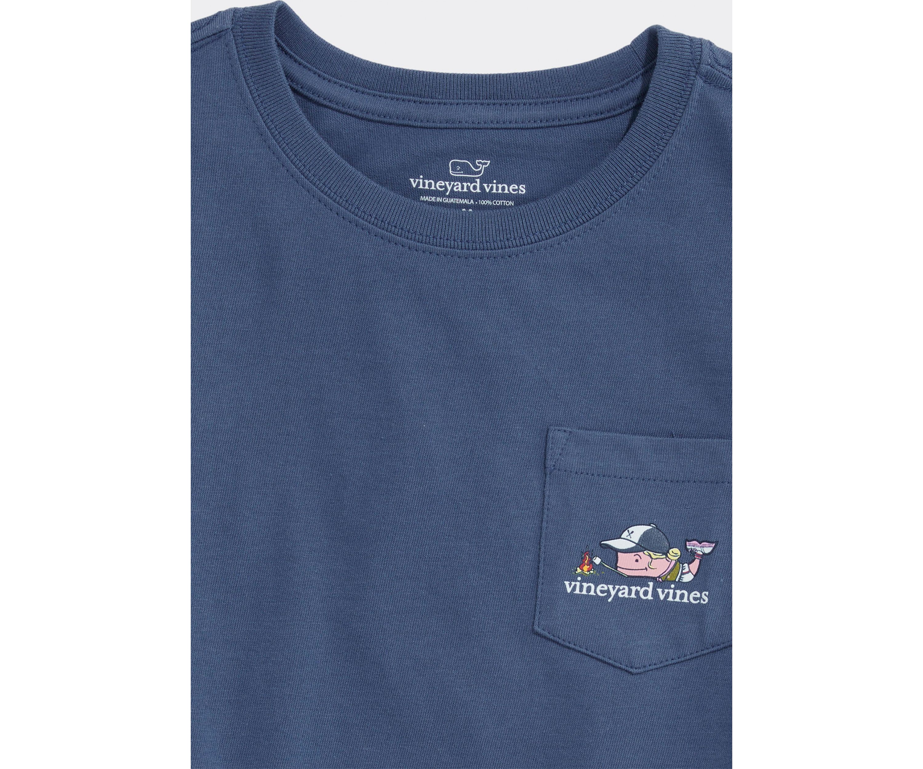 Girls 7-16 Glow Camping Whale Short Sleeve Pocket T-Shirt