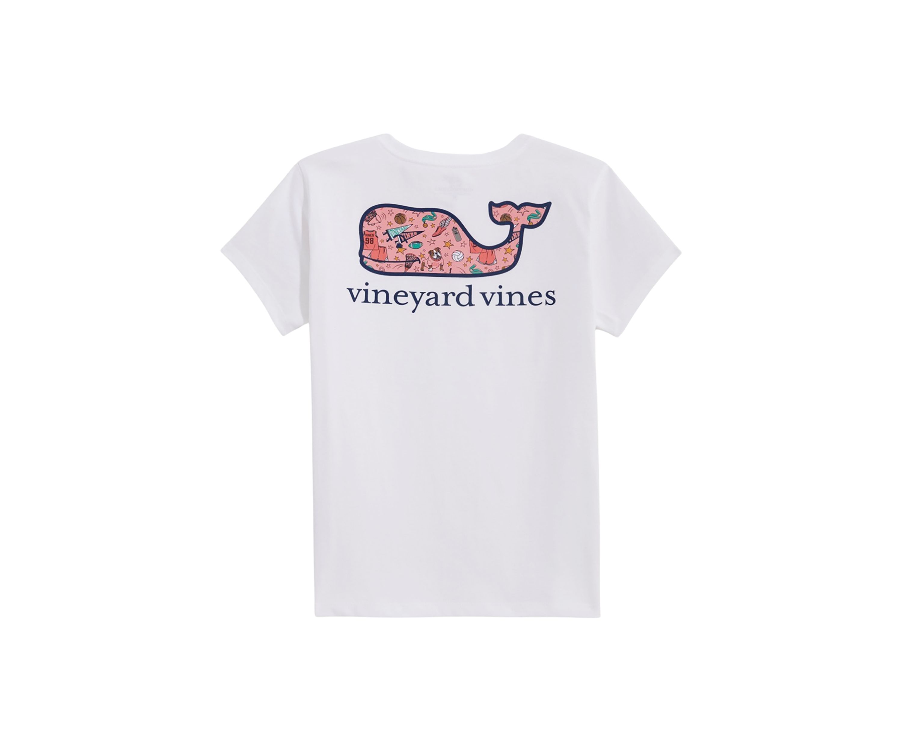 Girls 7-16 Team Spirit Filled Whale Short Sleeve T-Shirt