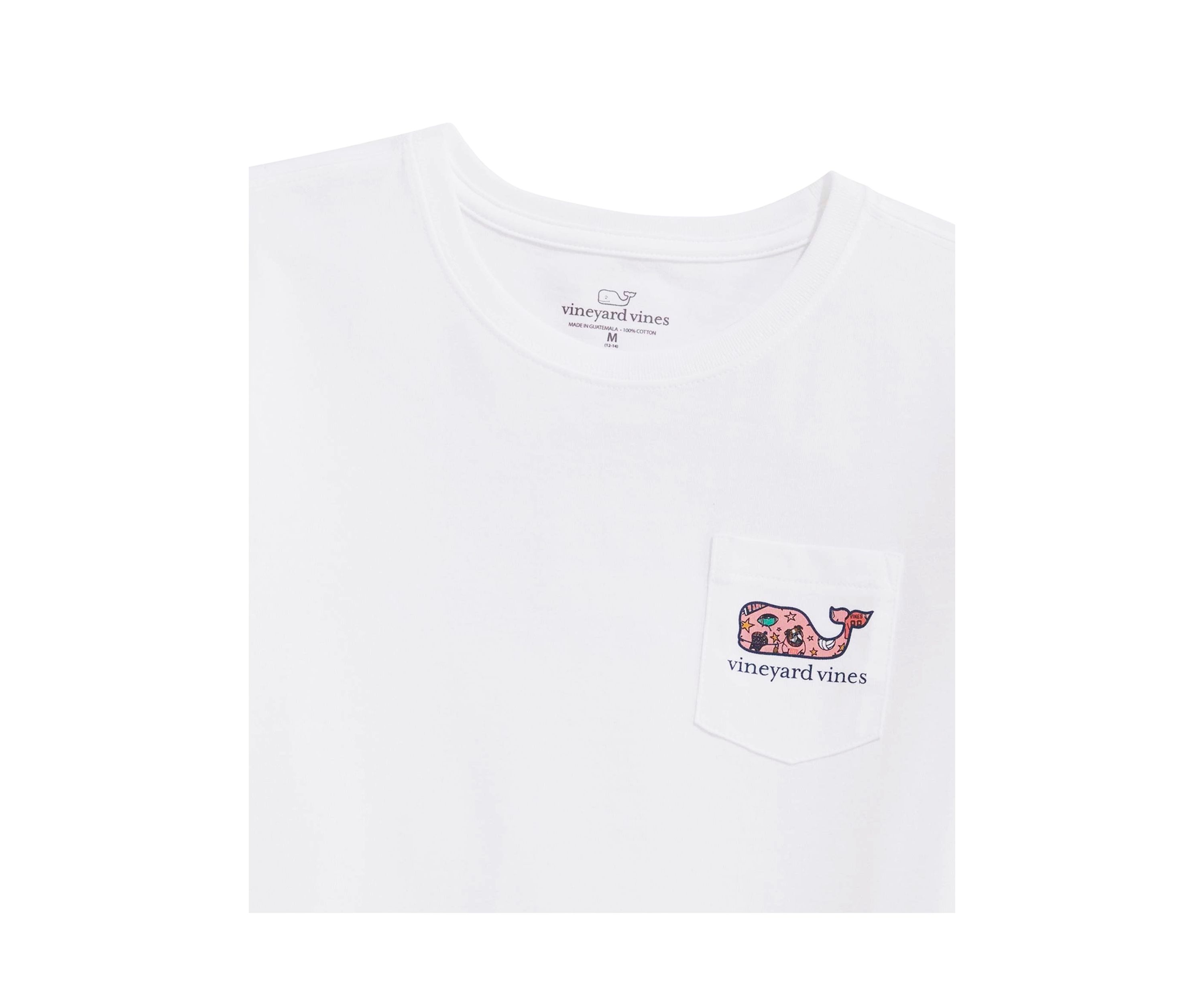 Girls 7-16 Team Spirit Filled Whale Short Sleeve T-Shirt