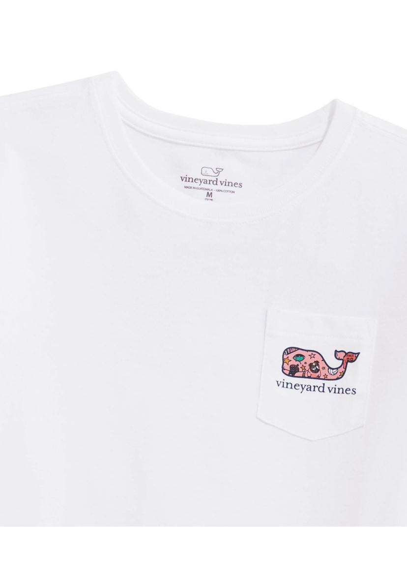 Girls 7-16 Team Spirit Filled Whale Short Sleeve T-Shirt