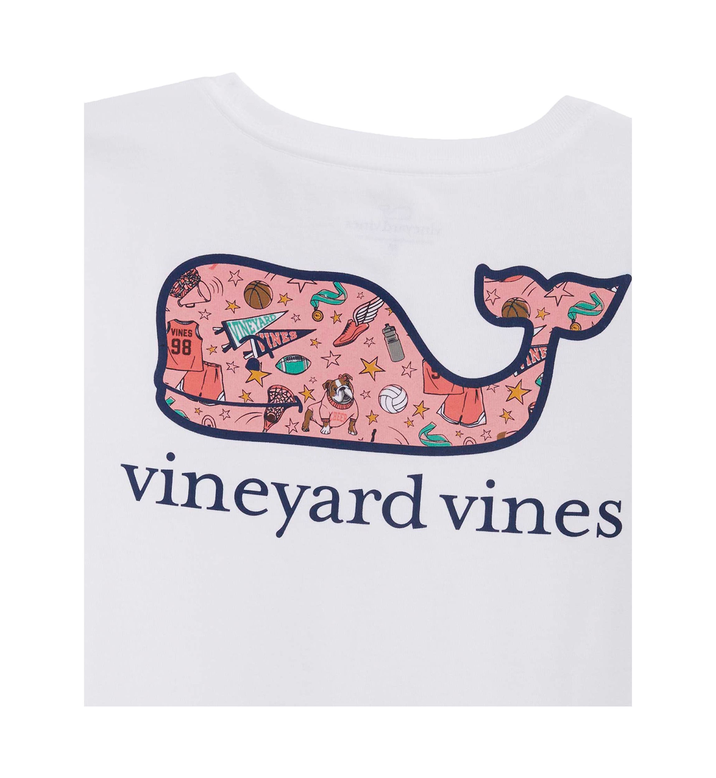 Girls 7-16 Team Spirit Filled Whale Short Sleeve T-Shirt