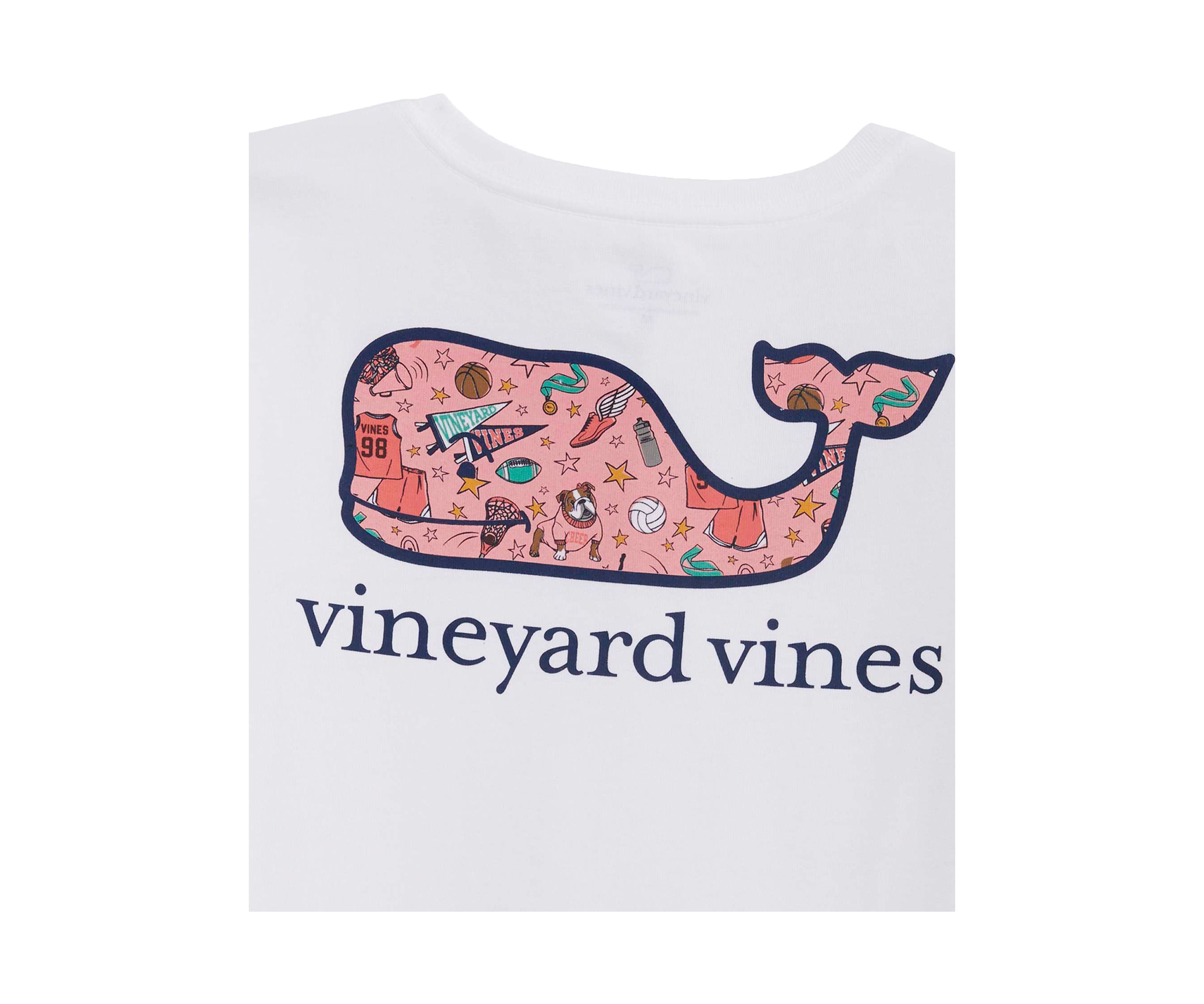 Girls 7-16 Team Spirit Filled Whale Short Sleeve T-Shirt