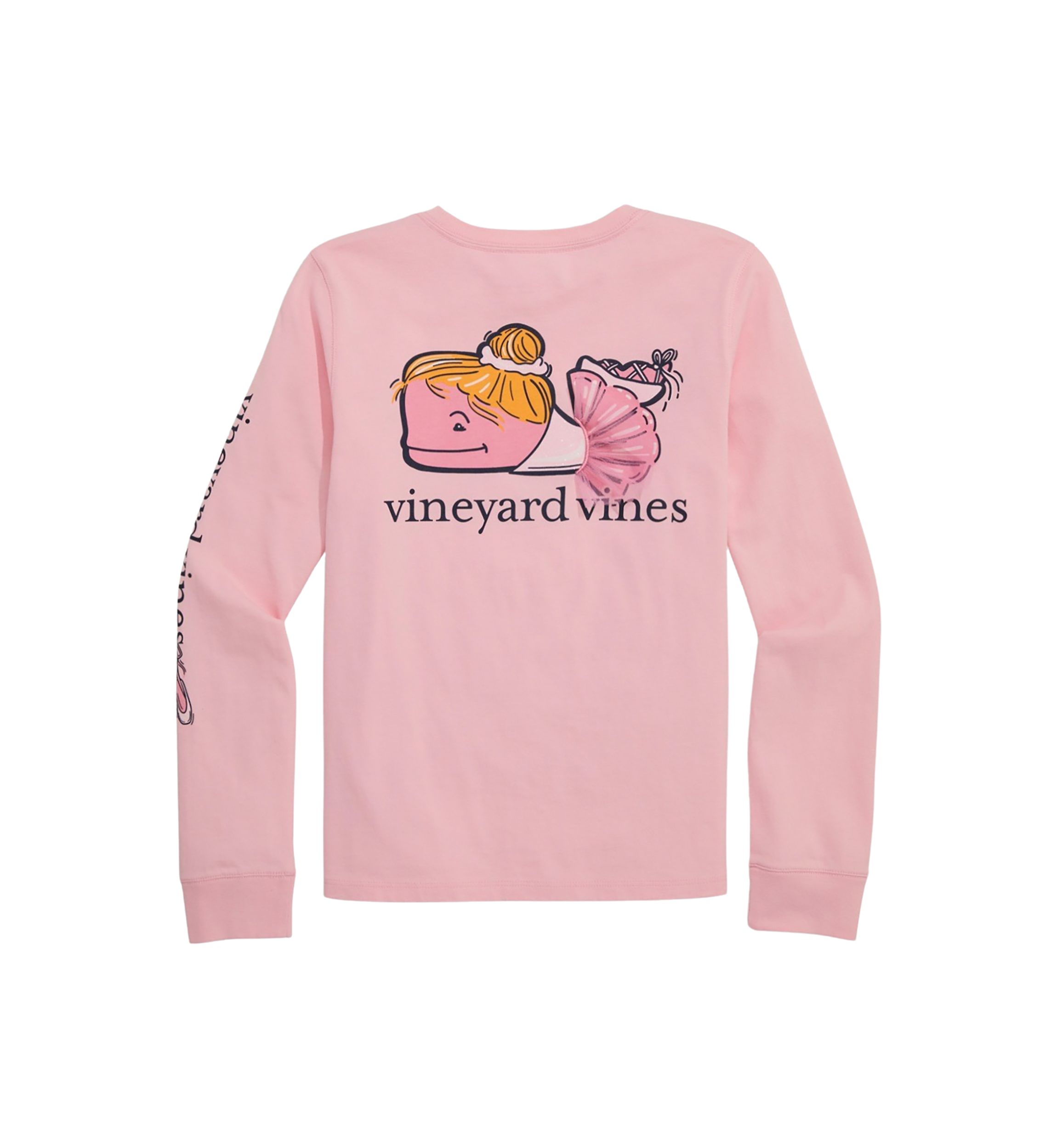 Girls 7-16 Ballerina Whale Pocket T-Shirt